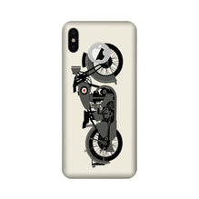 MotorCycle Mobile Back Case for iPhone X logo cut (Design - 259)