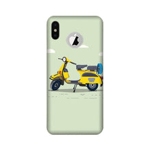 Vintage Scooter Mobile Back Case for iPhone X logo cut (Design - 260)