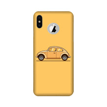 Vintage Car Mobile Back Case for iPhone X logo cut (Design - 262)