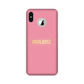 Girl Boss Pink Case for iPhone X logo cut (Design No. 263)