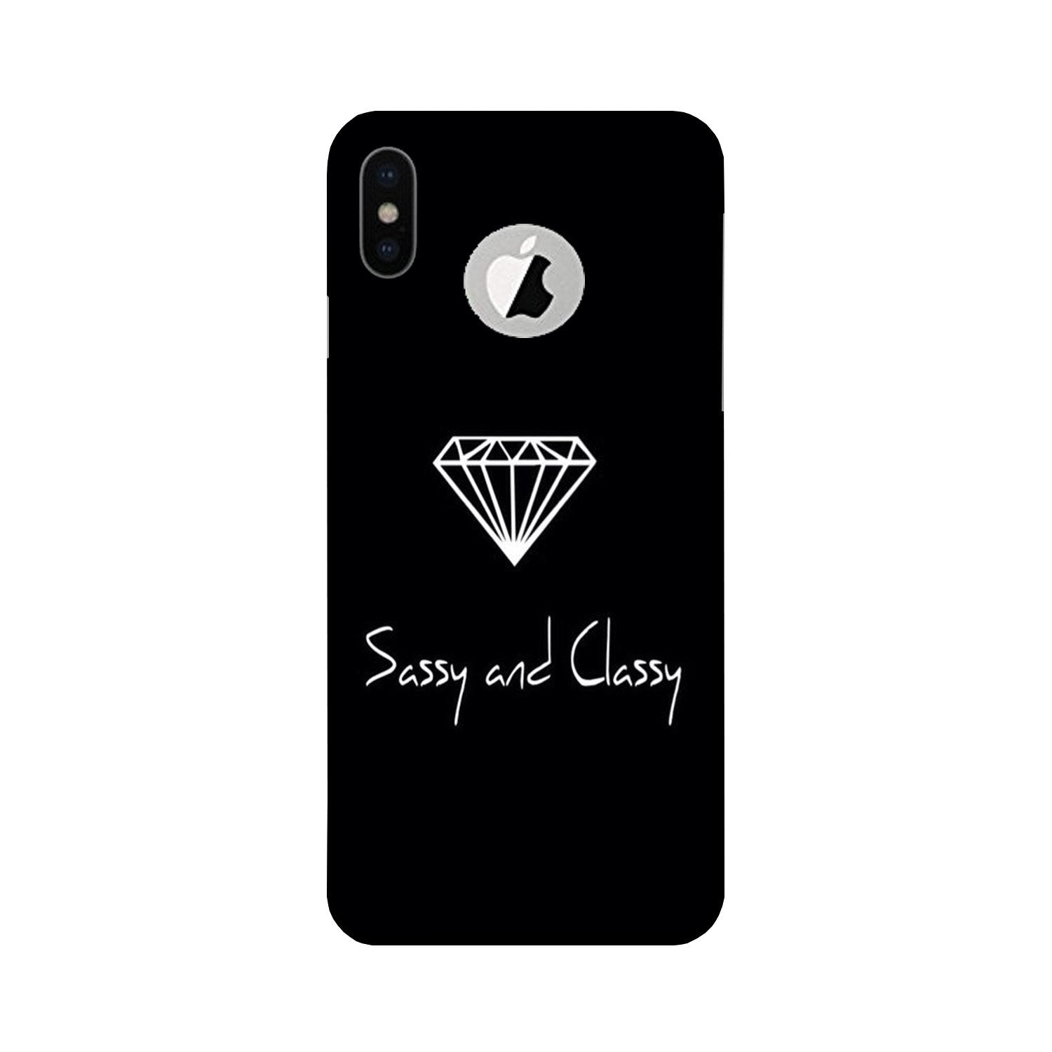 Sassy and Classy Case for iPhone X logo cut (Design No. 264)