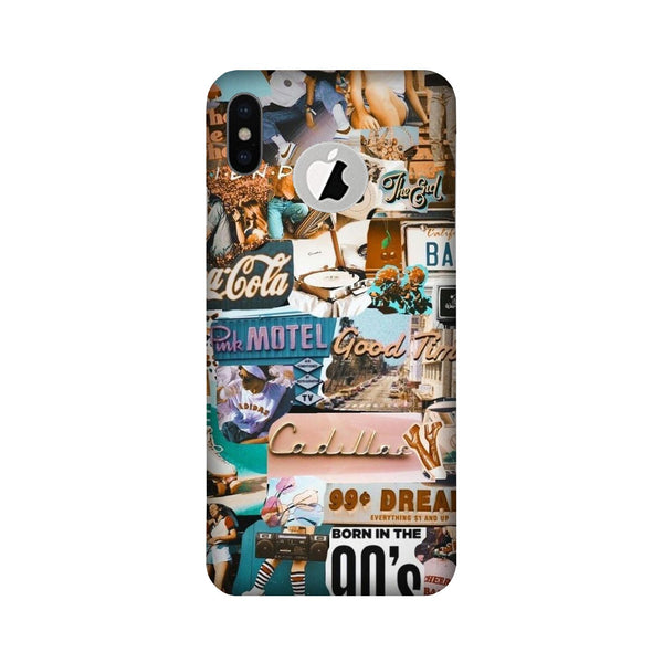 Vintage Design Case for iPhone X logo cut (Design No. 284)