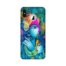 Radha Krishna Mobile Back Case for iPhone X logo cut (Design - 288)