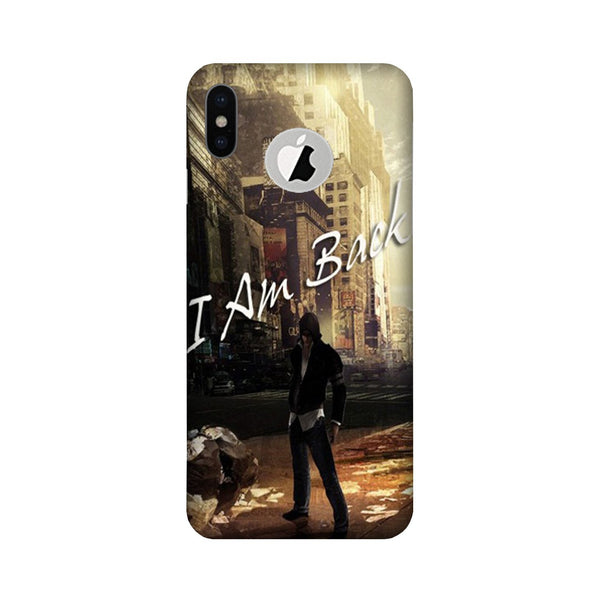 I am Back Case for iPhone X logo cut (Design No. 296)