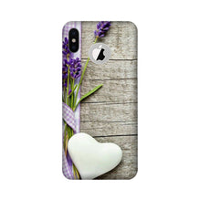 White Heart Mobile Back Case for iPhone X logo cut (Design - 298)