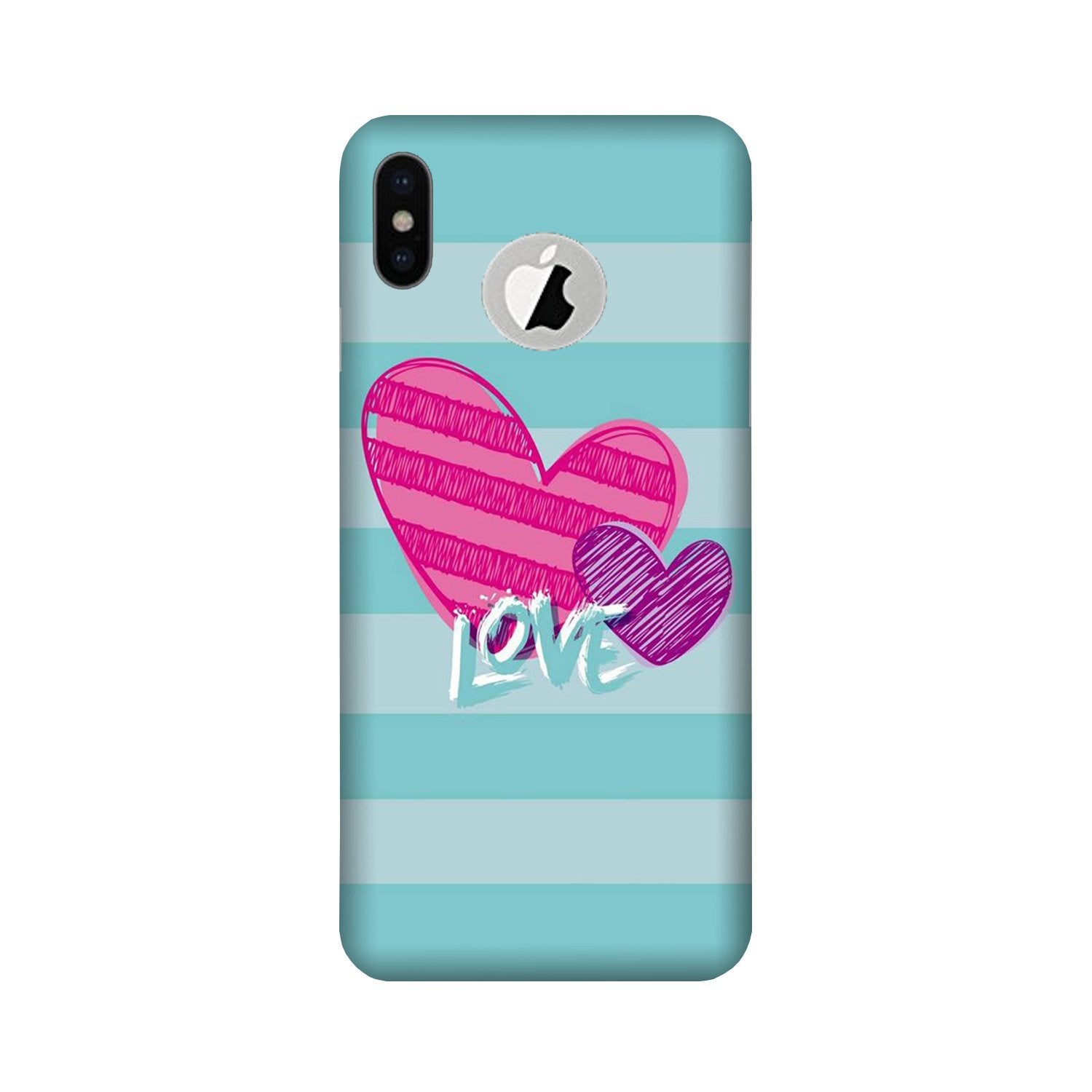 Love Case for iPhone X logo cut (Design No. 299)
