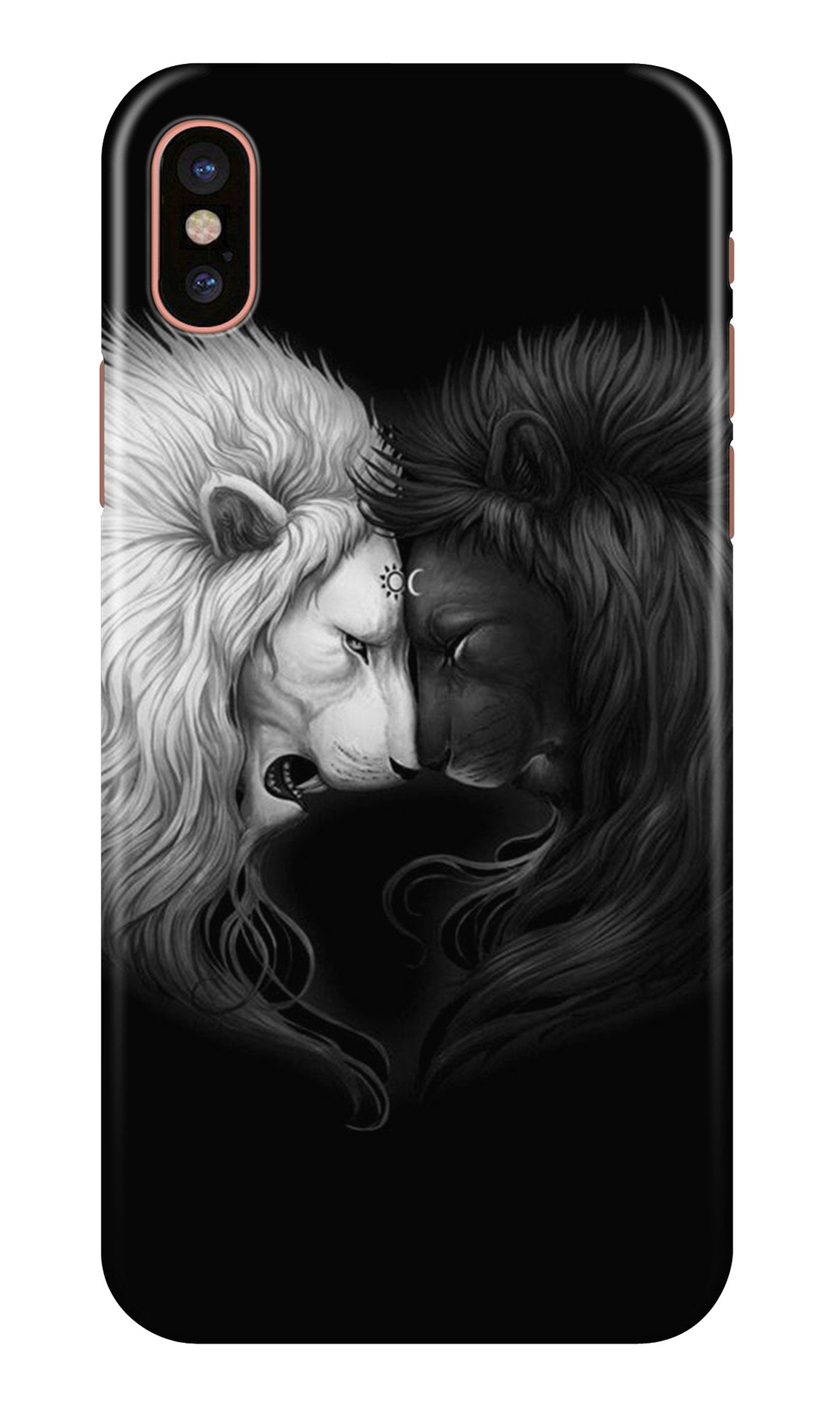 Dark White Lion Case for iPhone Xr  (Design - 140)