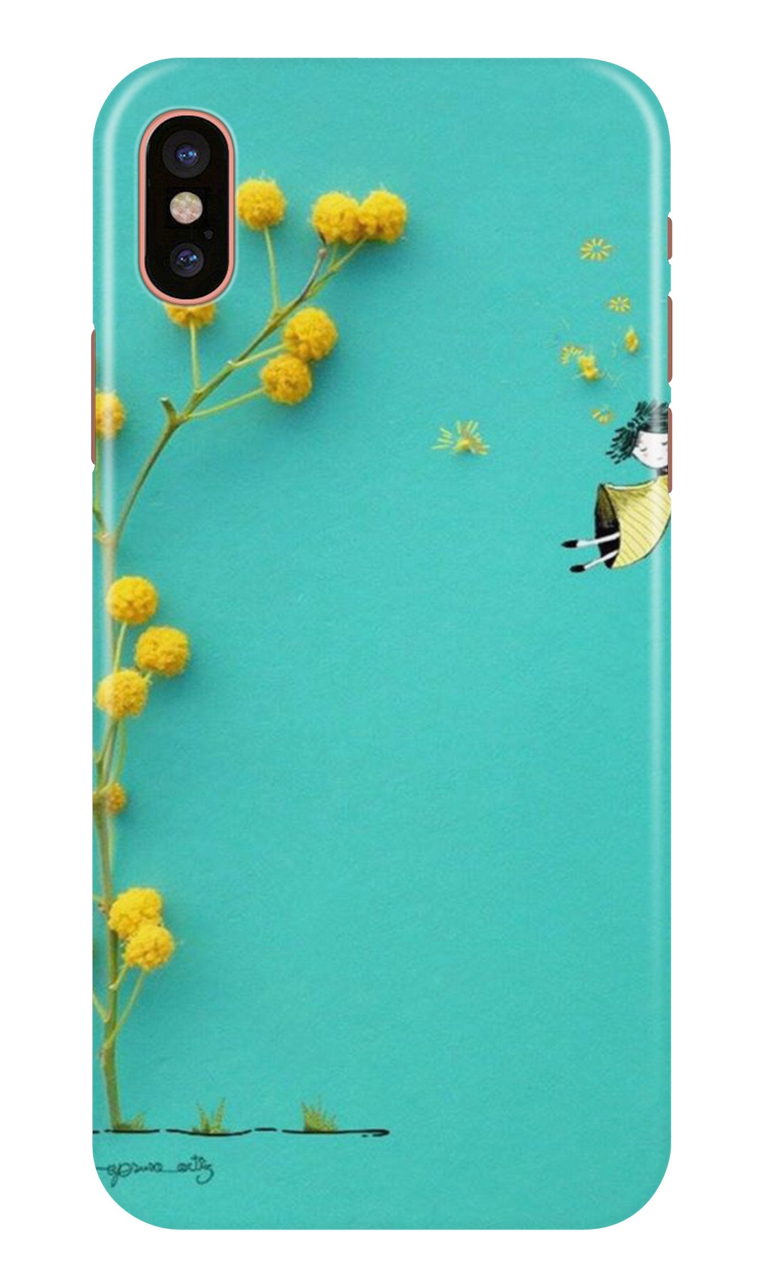 Flowers Girl Case for iPhone Xr (Design No. 216)