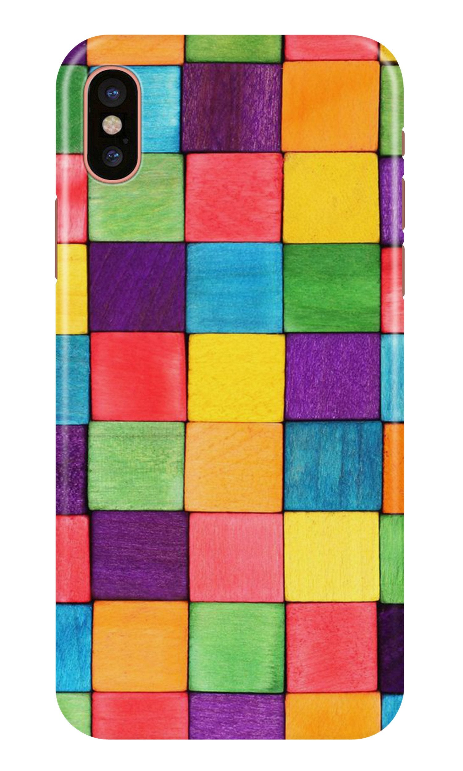 Colorful Square Case for iPhone Xr (Design No. 218)