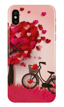 Red Heart Cycle Mobile Back Case for iPhone Xr (Design - 222)