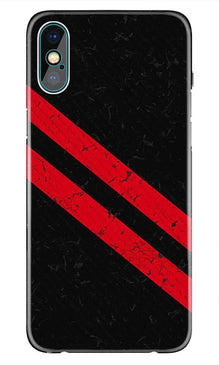Black Red Pattern Mobile Back Case for iPhone Xr  (Design - 373)
