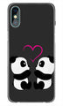 Panda Love Mobile Back Case for iPhone Xr  (Design - 398)
