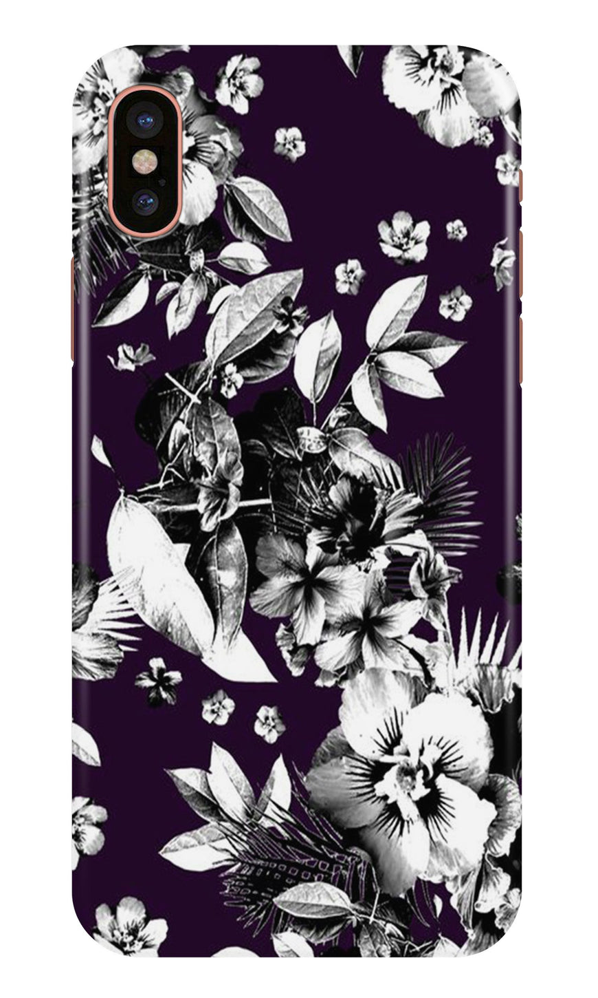 white flowers Case for iPhone Xs