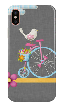 Sparron with cycle Mobile Back Case for iPhone Xs (Design - 34)