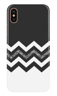 Black white Pattern2Mobile Back Case for iPhone Xs (Design - 83)