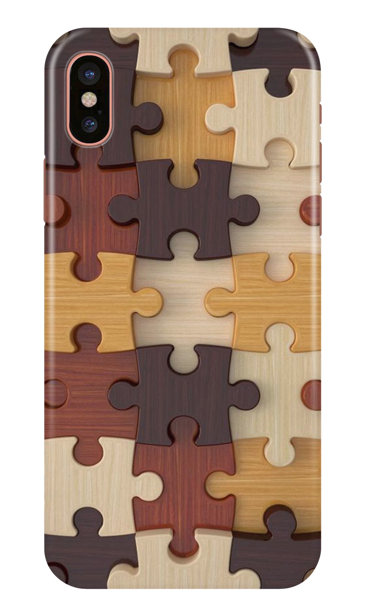 Puzzle Pattern Case for iPhone Xs (Design No. 217)