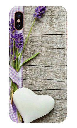 White Heart Case for iPhone Xs (Design No. 298)