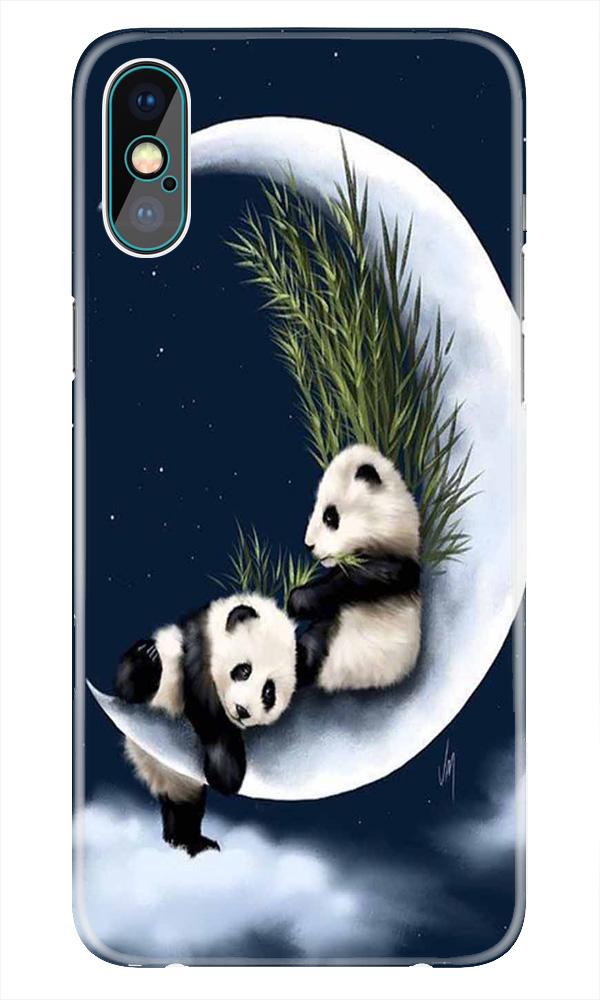 Panda Moon Mobile Back Case for iPhone Xs(Design - 318)