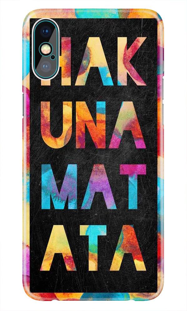 Hakuna Matata Mobile Back Case for iPhone Xs  (Design - 323)