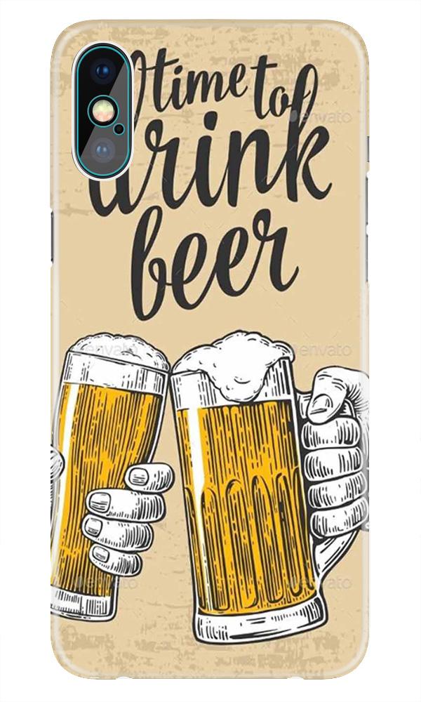 Drink Beer Mobile Back Case for iPhone Xs  (Design - 328)