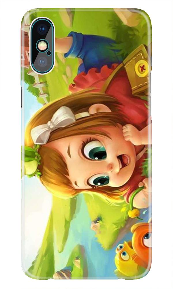 Baby Girl Mobile Back Case for iPhone Xs(Design - 339)