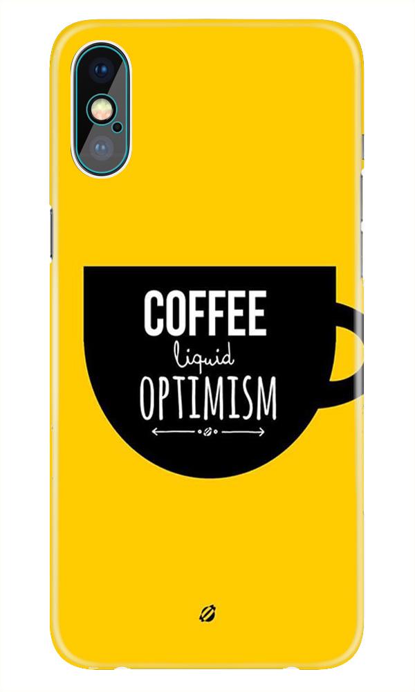 Coffee Optimism Mobile Back Case for iPhone Xs(Design - 353)