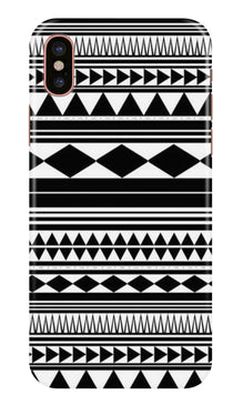 Black white Pattern Mobile Back Case for iPhone Xs Max (Design - 5)