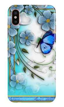 Blue Butterfly Mobile Back Case for iPhone Xs Max (Design - 21)