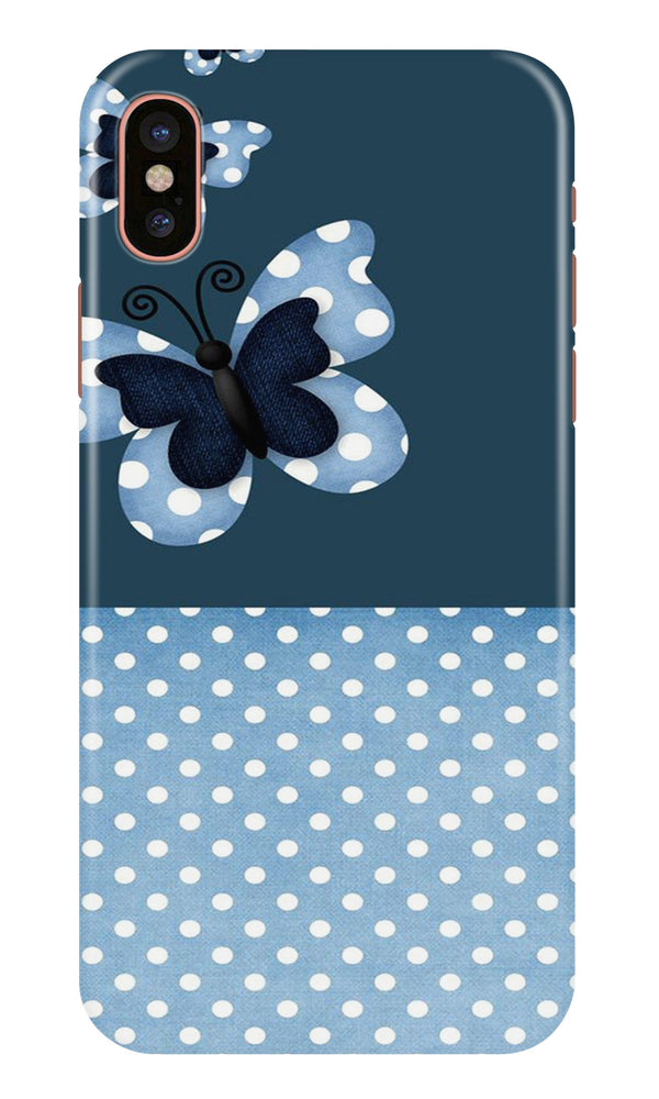 White dots Butterfly Case for iPhone Xs Max