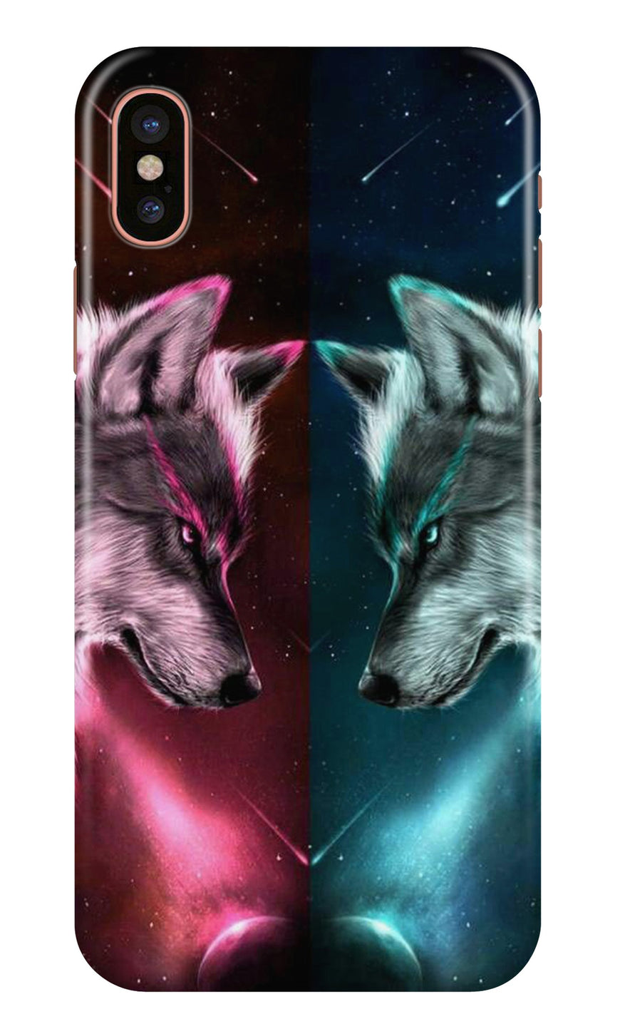 Wolf fight Case for iPhone Xs Max (Design No. 221)