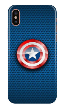 Captain America Shield Mobile Back Case for iPhone Xs Max (Design - 253)