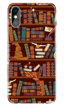 Book Shelf Mobile Back Case for iPhone Xs Max  (Design - 390)
