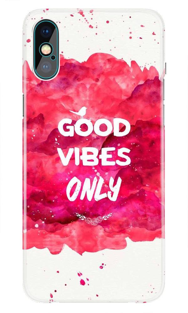 Good Vibes Only Mobile Back Case for iPhone Xs Max  (Design - 393)