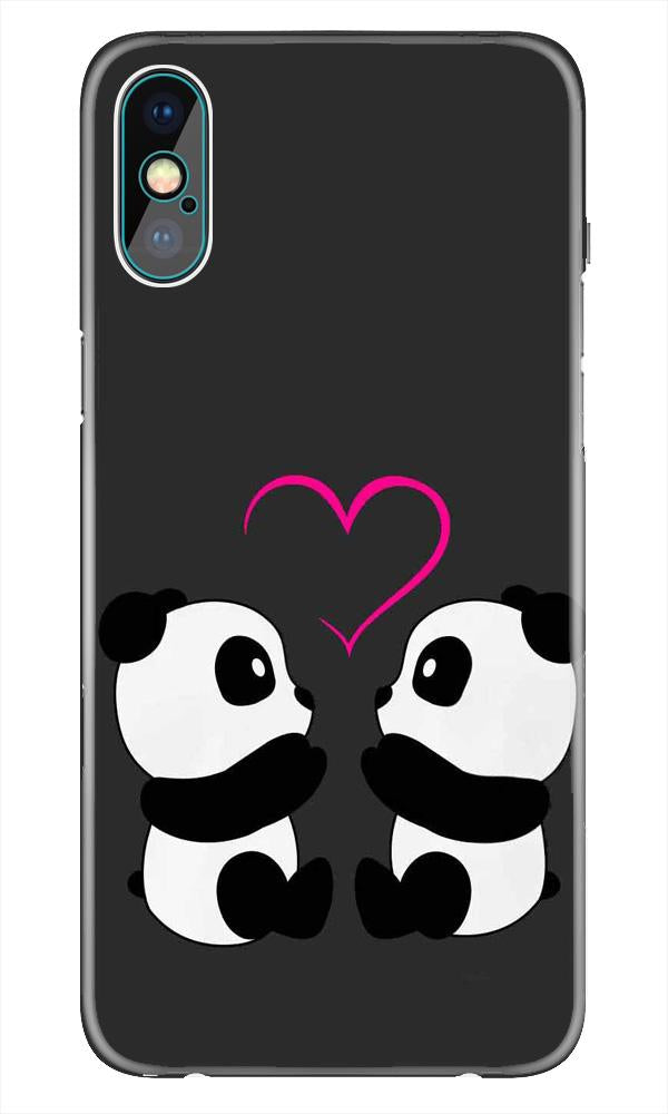 Panda Love Mobile Back Case for iPhone Xs Max  (Design - 398)