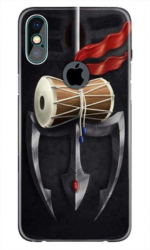 Lord Shiva Mahakal Mobile Back Case for iPhone Xs Max logo cut  (Design - 1)