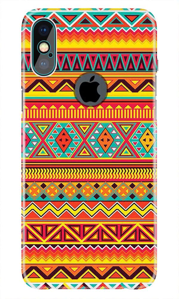 Zigzag line pattern Case for iPhone Xs Max logo cut 