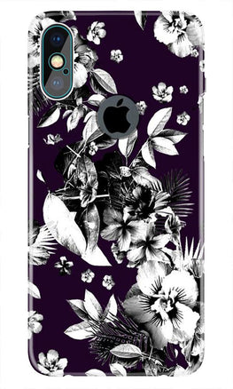 white flowers Case for iPhone Xs Max logo cut 