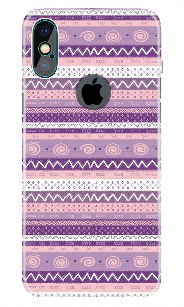 Zigzag line pattern3 Case for iPhone Xs Max logo cut 