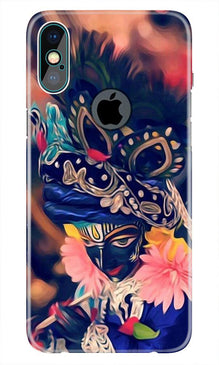 Lord Krishna Mobile Back Case for iPhone Xs Max logo cut  (Design - 16)