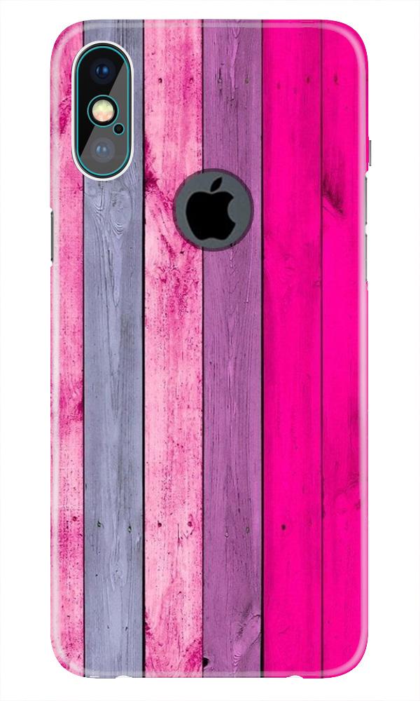 Wooden look Case for iPhone Xs Max logo cut 