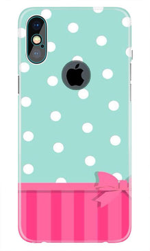 Gift Wrap Mobile Back Case for iPhone Xs Max logo cut  (Design - 30)