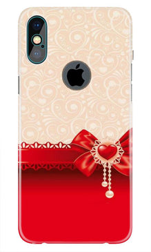 Gift Wrap3 Mobile Back Case for iPhone Xs Max logo cut  (Design - 36)