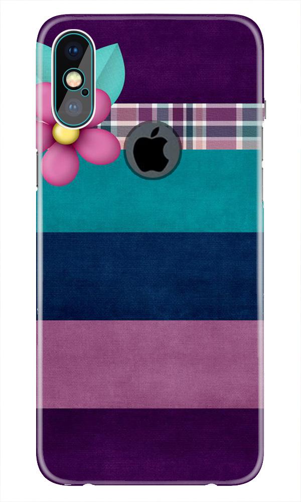 Purple Blue Case for iPhone Xs Max logo cut 