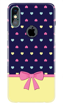 Gift Wrap5 Mobile Back Case for iPhone Xs Max logo cut  (Design - 40)