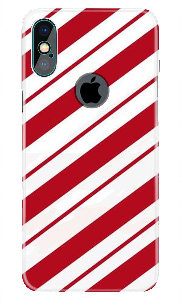 Red White Case for iPhone Xs Max logo cut 
