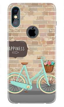 Happiness Mobile Back Case for iPhone Xs Max logo cut  (Design - 53)