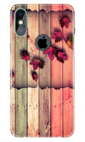 Wooden look2 Case for iPhone Xs Max logo cut 