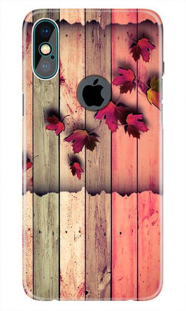 Wooden look2 Case for iPhone Xs Max logo cut 