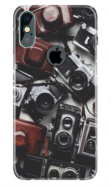 Cameras Mobile Back Case for iPhone Xs Max logo cut  (Design - 57)