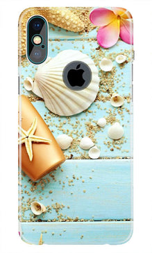 Sea Shells Mobile Back Case for iPhone Xs Max logo cut  (Design - 63)